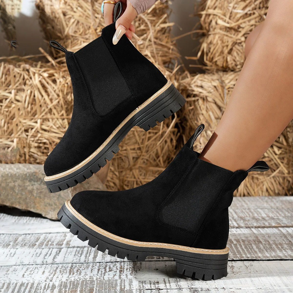Women's ClassicKick Boots - Effortless Slip-On Ankle Boots with Chelsea Style