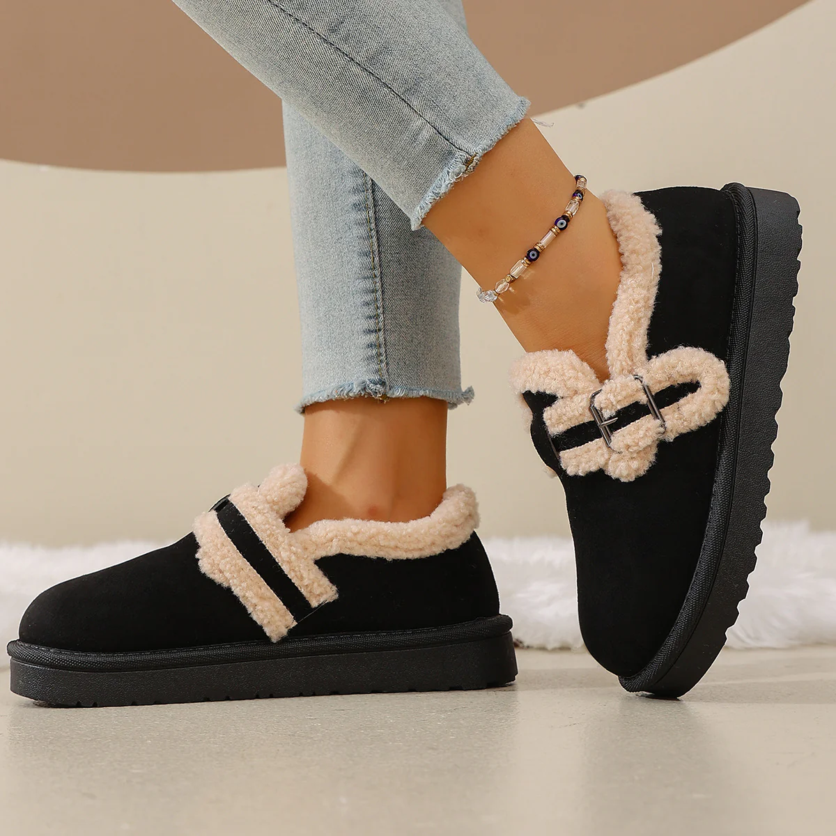 Women's BerryBirk Cozy Clogs – Retro Faux Fur Platform Snow Boots