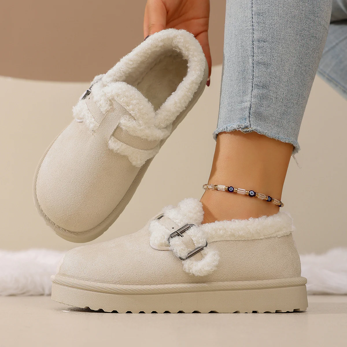 Women's BerryBirk Cozy Clogs – Retro Faux Fur Platform Snow Boots