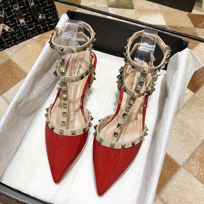 Women’s Studded Pointed Toe Low Heels