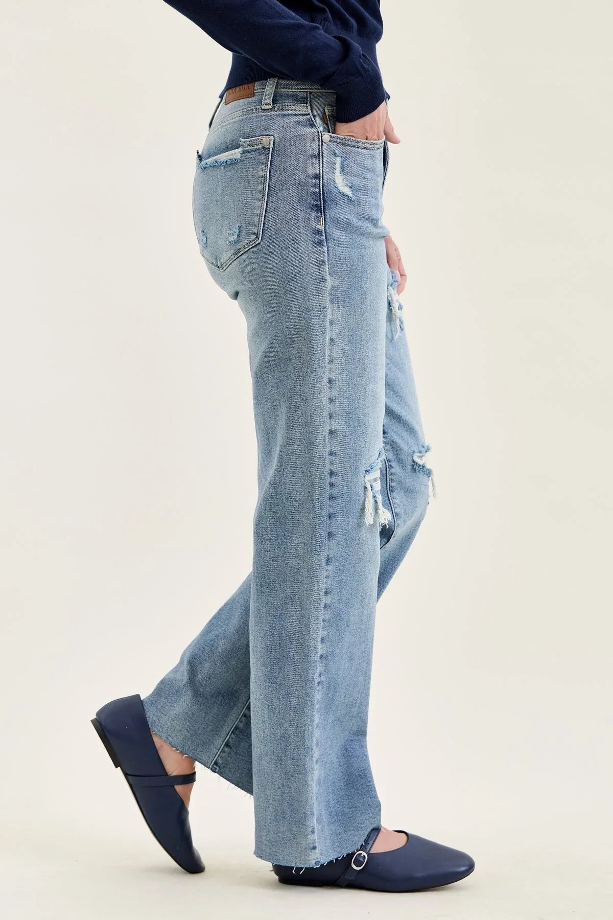 Women's High Waist Distr