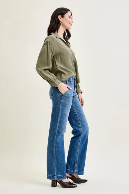 Women's High Waist Straight Leg Jeans