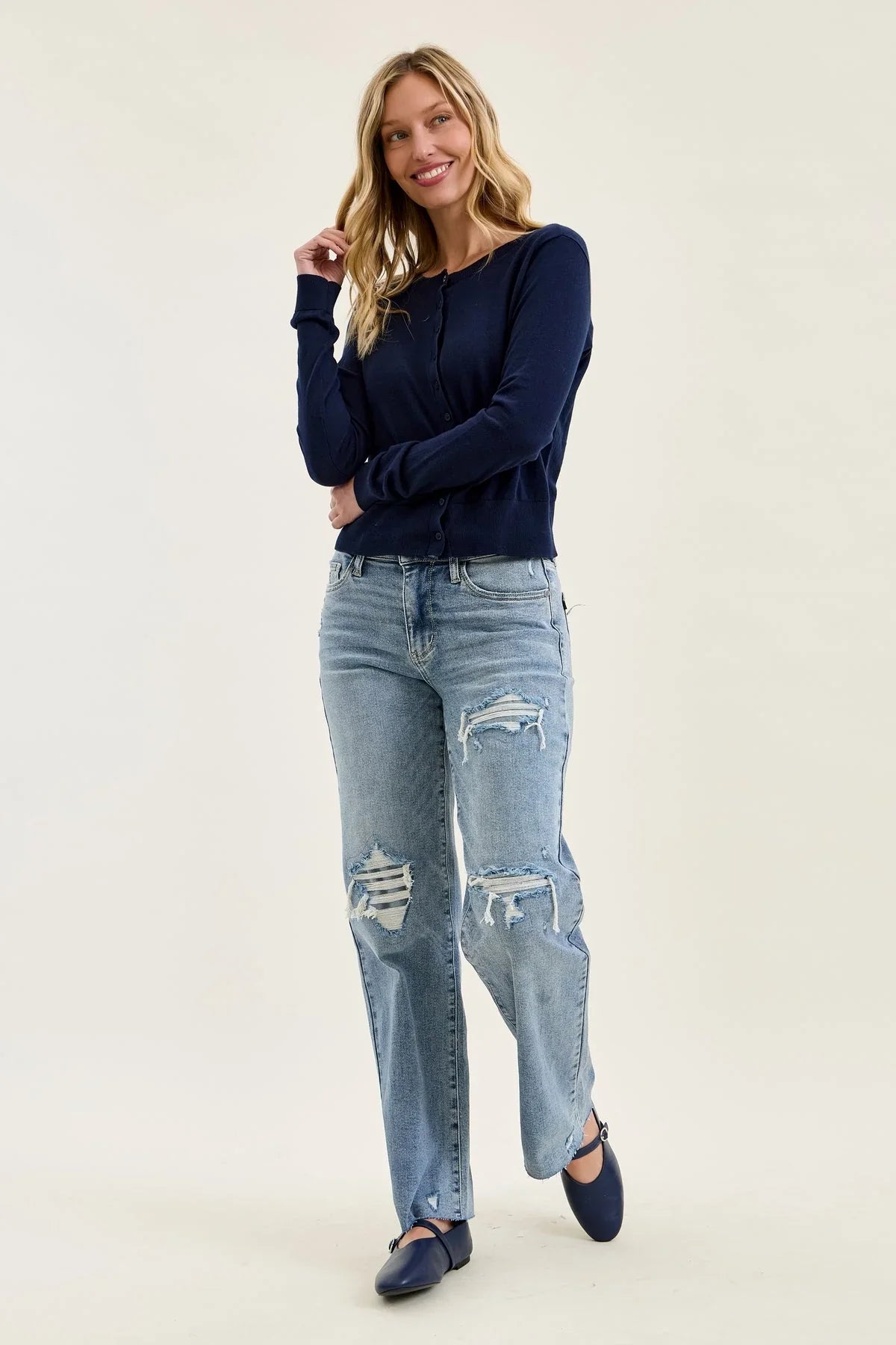 Women's High Waist Distr