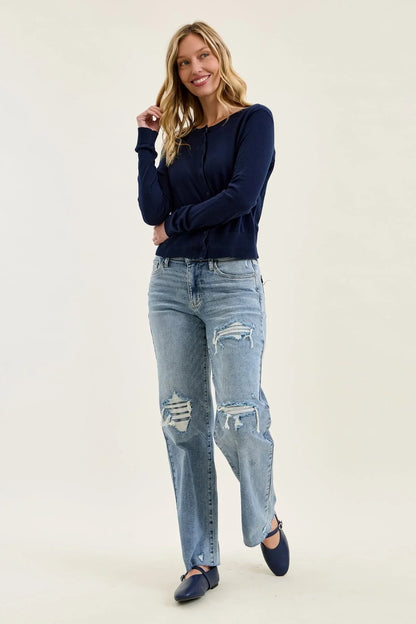 Women's High Waist Distr