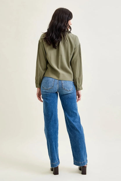 Women's High Waist Straight Leg Jeans