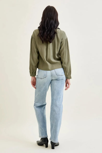 Women's High Waist Straight Leg Jeans