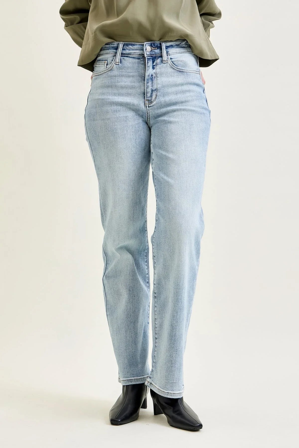 Women's High Waist Straight Leg Jeans